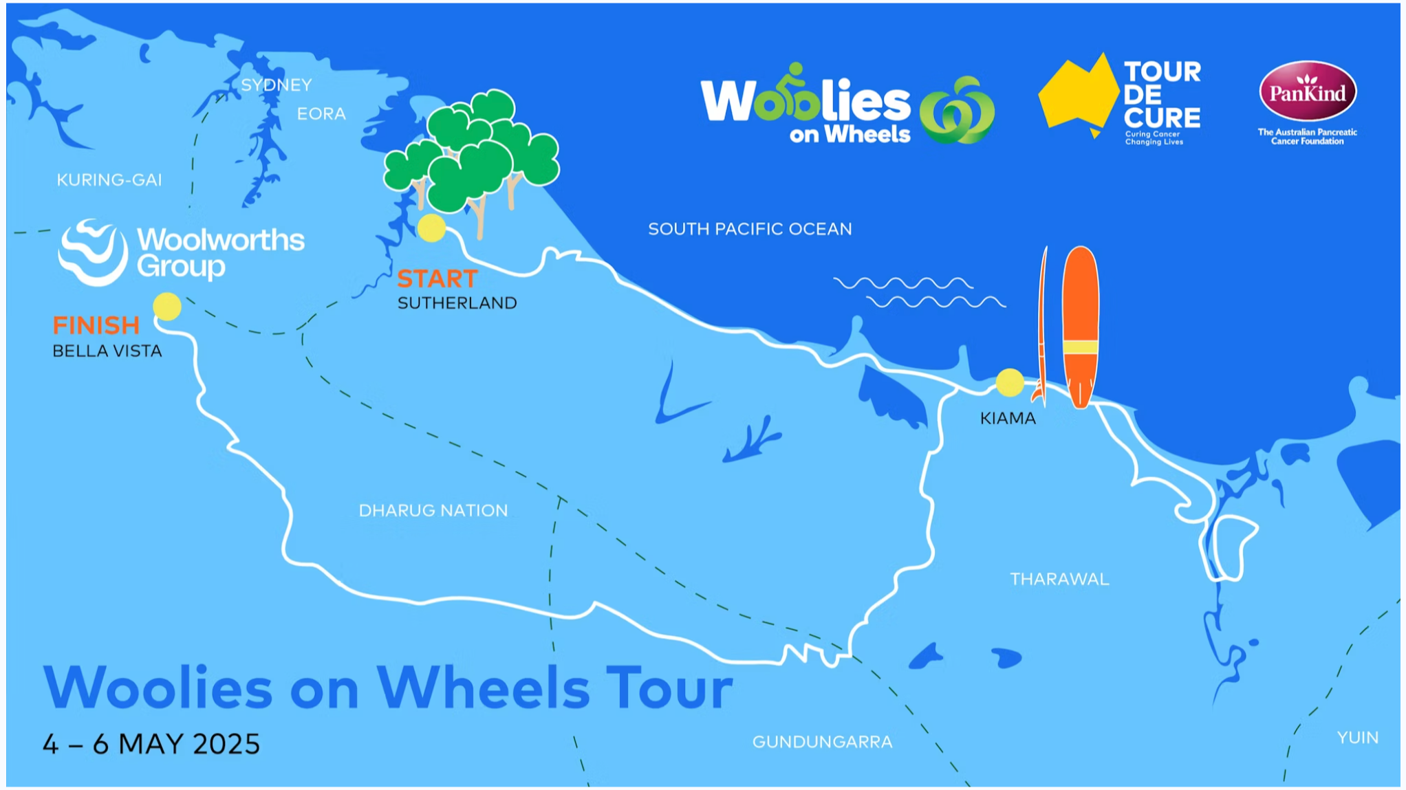 2025 Tour Map