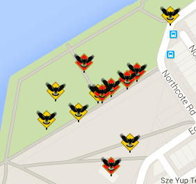 map of Glebe atacks